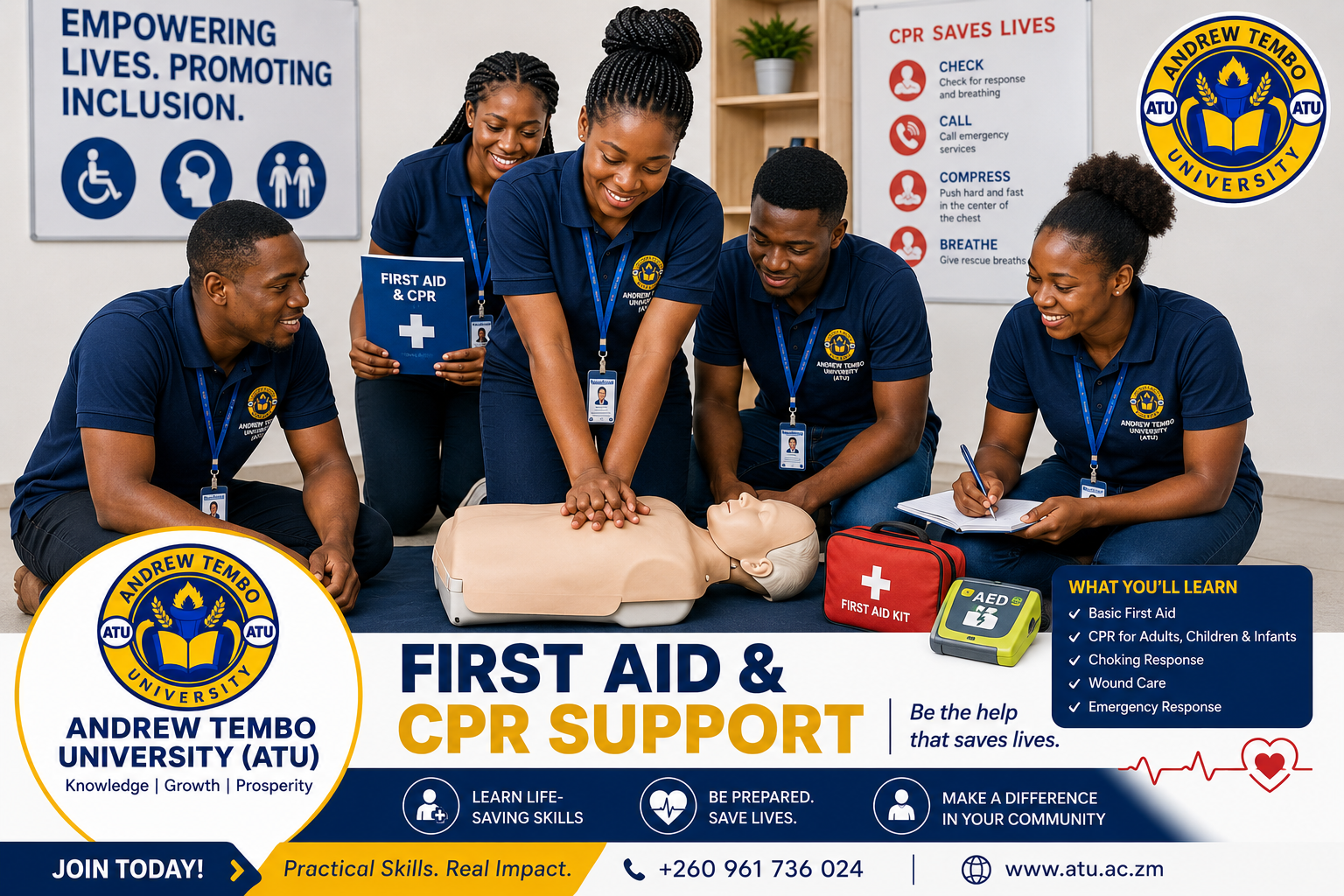 First aid and CPR support
